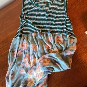 Pink blush flowy maternity tank